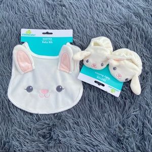 New Baby Bunny Bib and Bootie Set